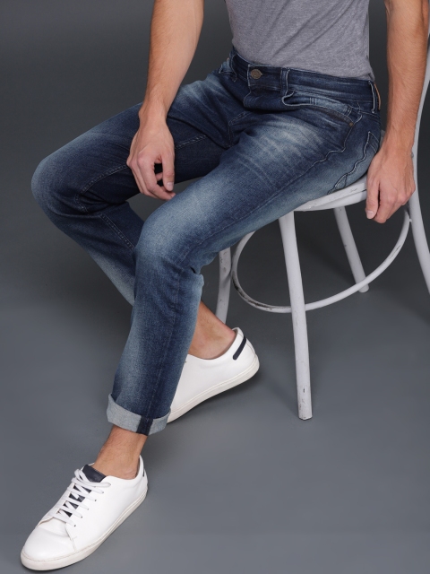 

WROGN Men Blue Slim Fit Mid-Rise Clean Look Stretchable Jeans