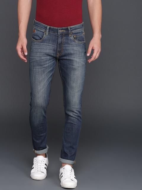 

WROGN Men Blue Slim Fit Mid-Rise Clean Look Stretchable Jeans
