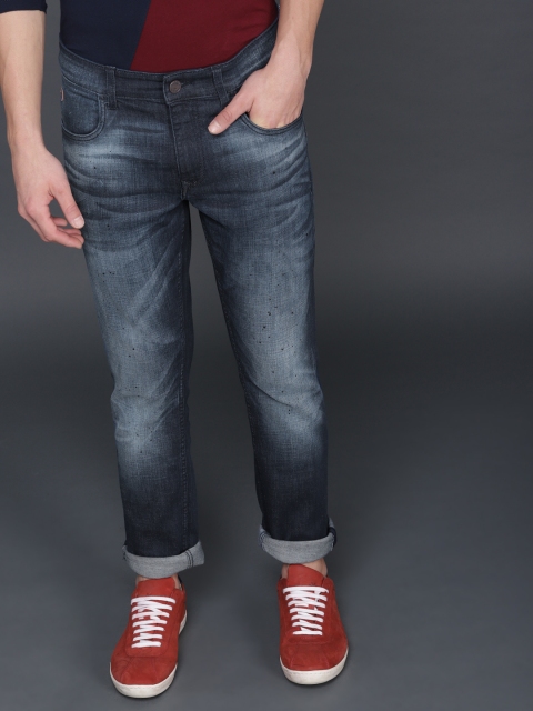 

WROGN Men Blue Slim Fit Mid-Rise Clean Look Stretchable Jeans