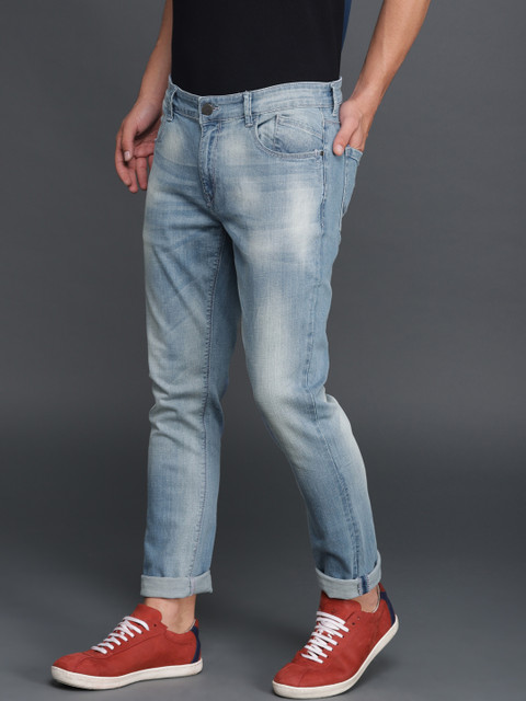 

WROGN Men Blue Slim Fit Mid-Rise Clean Look Stretchable Jeans