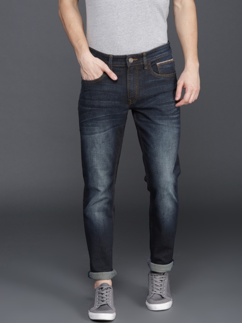 

WROGN Men Blue Slim Fit Mid-Rise Jeans
