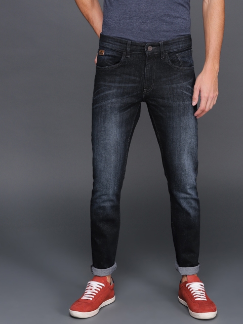 

WROGN Men Blue Slim Fit Mid-Rise Clean Look Stretchable Jeans