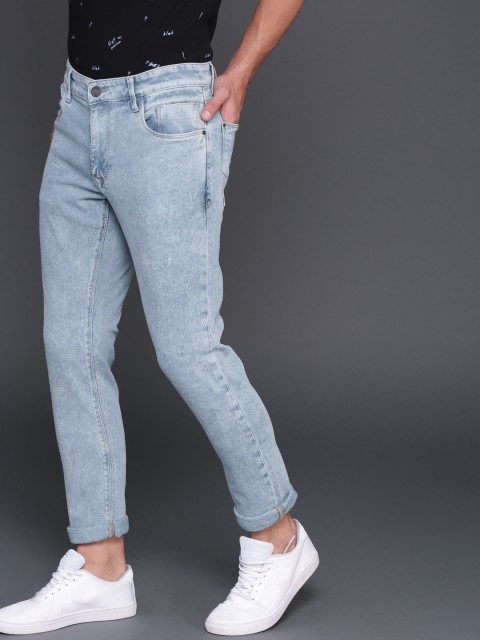 

WROGN Men Blue Slim Fit Mid-Rise Clean Look Stretchable Jeans