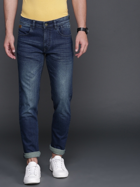 

WROGN Men Blue Slim Fit Mid-Rise Clean Look Stretchable Jeans