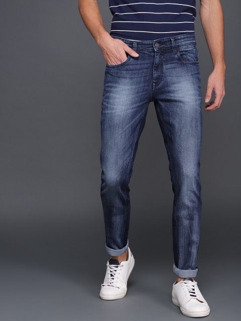 

WROGN Men Blue Slim Fit Mid-Rise Clean Look Stretchable Jeans