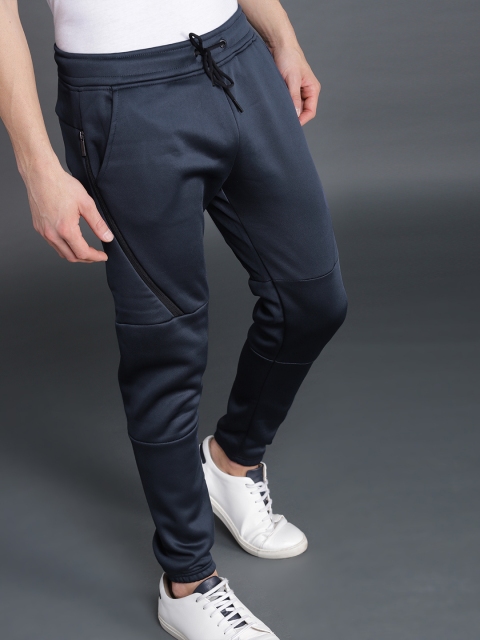

WROGN Men Navy Solid Track Pants, Na