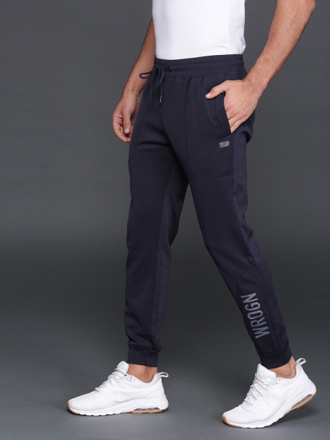 

WROGN Men Navy Blue Jogger Trousers