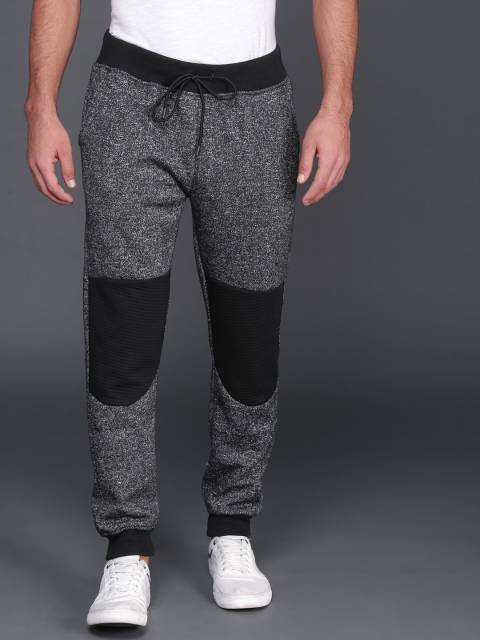 

WROGN Men Charcoal Regular Fit Solid Joggers