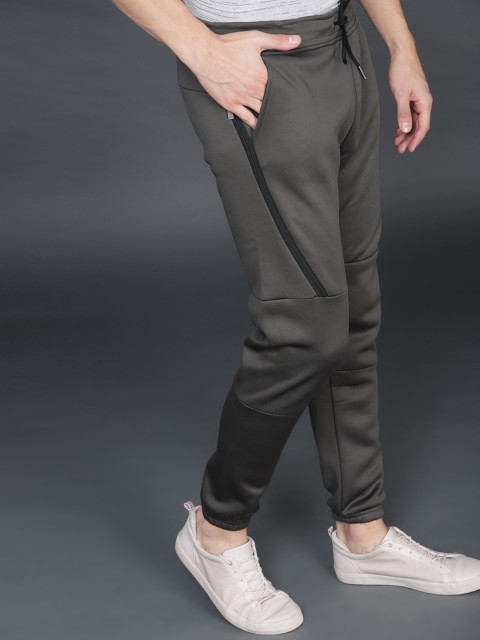 

WROGN Men Charcoal Grey Solid Joggers