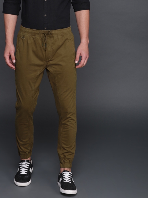 

WROGN Men Brown Solid Joggers