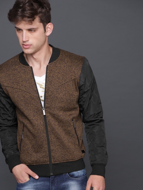 

WROGN Men Brown Solid Sweatshirt