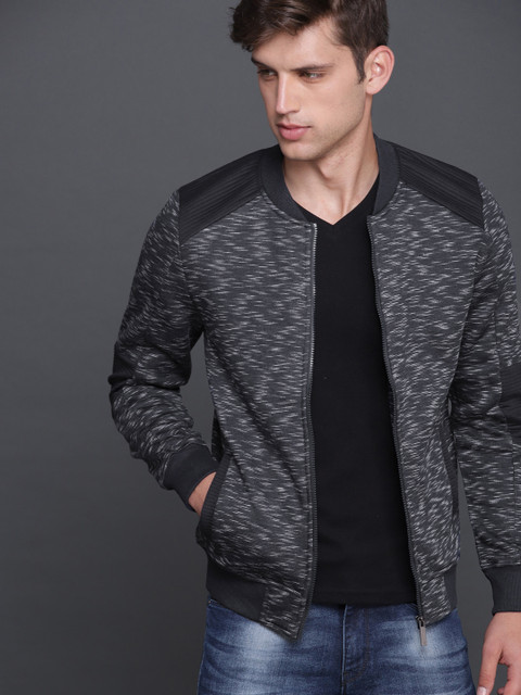 

WROGN Men Navy Blue Solid Sweatshirt
