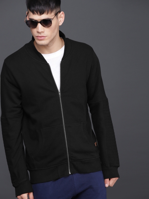 

WROGN Men Black Solid Sweatshirt