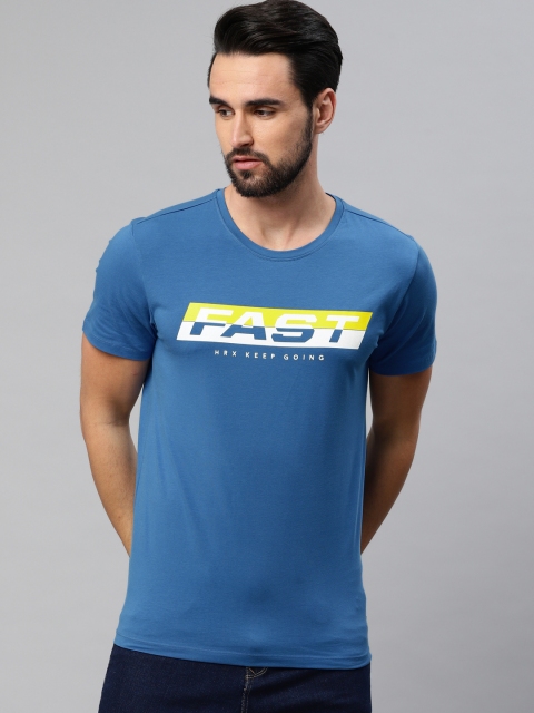 

HRX by Hrithik Roshan Men Light Blue Comfort Stretch Athleisure Tshirt