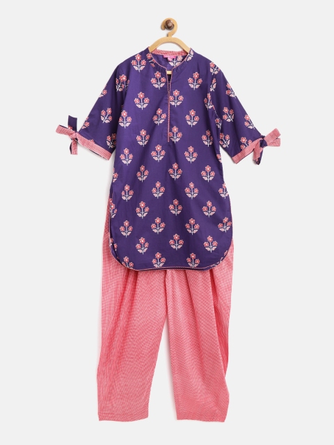 

Biba Girls Purple & Red Printed Kurta with Salwar