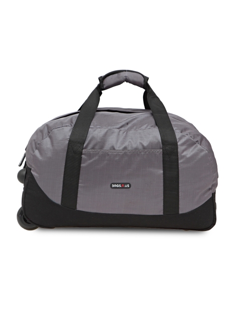 

Bags.R.us Unisex Grey Textured 34L Cabin Trolley Duffel Bag
