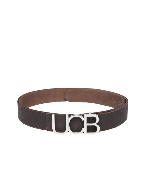 

United Colors of Benetton Men Coffee Brown Leather Solid Belt