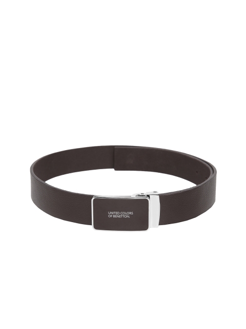 

United Colors of Benetton Men Coffee Brown Leather Solid Belt