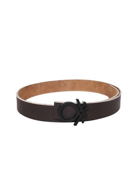 

United Colors of Benetton Men Coffee Brown Solid Leather Belt