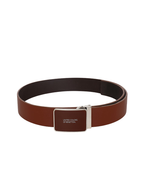 

United Colors of Benetton Men Brown Solid Leather Belt