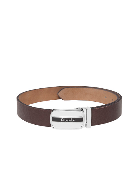 

United Colors of Benetton Men Brown Leather Solid Belt