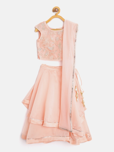 

Biba Peach-Coloured Ready to Wear Lehenga & Blouse with Dupatta
