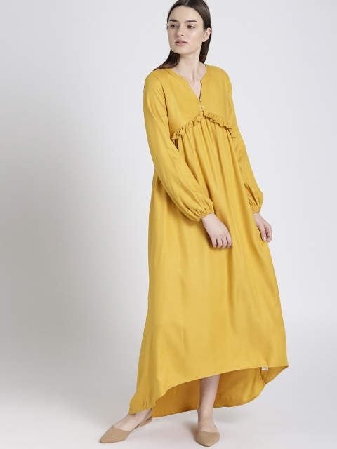 

Chemistry Women Mustard Solid Maxi Dress