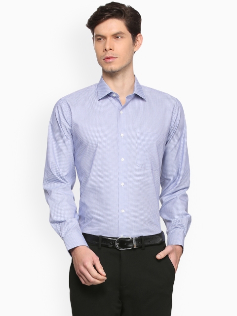 

Van Heusen Men Blue & Off-White Printed Formal Shirt