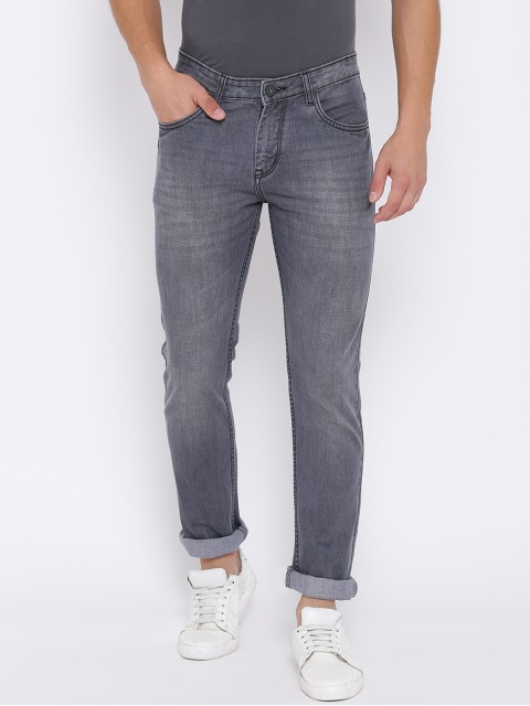 

FEVER Men Grey Slim Fit Mid-Rise Clean Look Stretchable Jeans