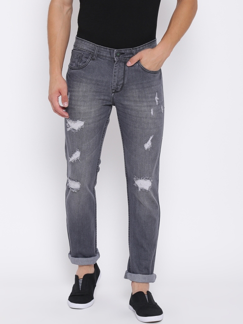 

FEVER Men Grey Slim Fit Mid-Rise Mildly Distressed Stretchable Jeans