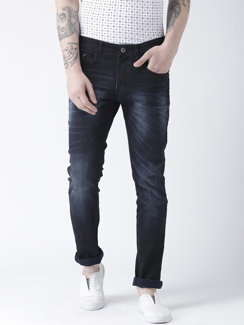 

CINOCCI Men Blue Slim Fit Mid-Rise Clean Look Stretchable Jeans