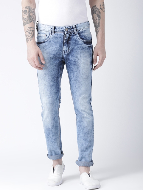 

CINOCCI Men Blue Slim Fit Mid-Rise Clean Look Jeans