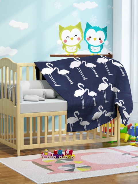 

Pluchi Blue Printed AC Room 350 GSM Baby Blanket