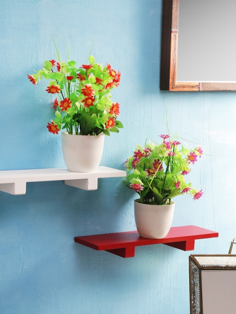 

FOLIYAJ Set of 2 Artificial Plants with Pot, White