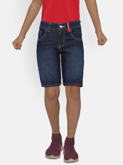 

United Colors of Benetton Boys Navy Blue Solid Regular Fit Denim Shorts