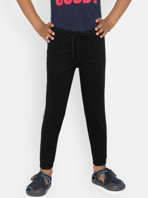 

United Colors of Benetton Boys Black Regular Fit Solid Joggers