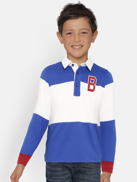 

United Colors of Benetton Boys Blue Colourblocked T-shirt
