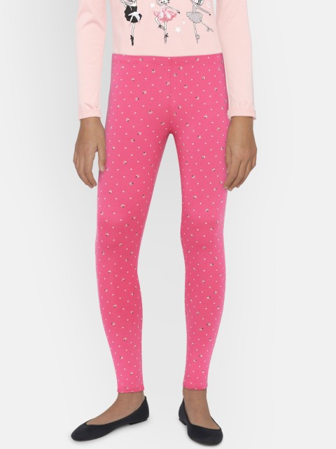 

United Colors of Benetton Girls Pink Printed leggings