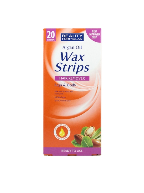 

Beauty Formulas Argan Oil Wax Strips 20 Strips, Orange