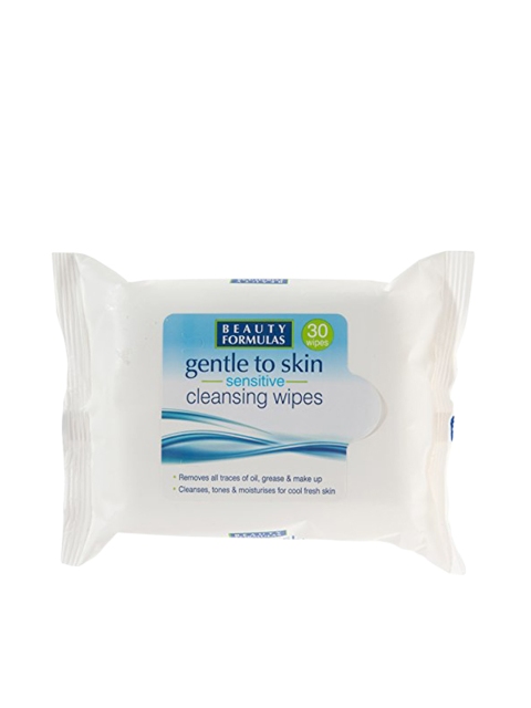 

Beauty Formulas Sensitive Cleansing Wipes Pack of 30 Wipes, White