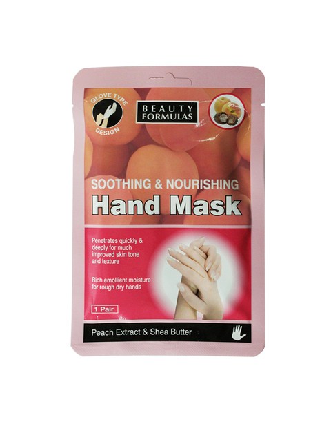 

BEAUTY FORMULAS Unisex Soothing & Nourishing Hand Mask, Pink