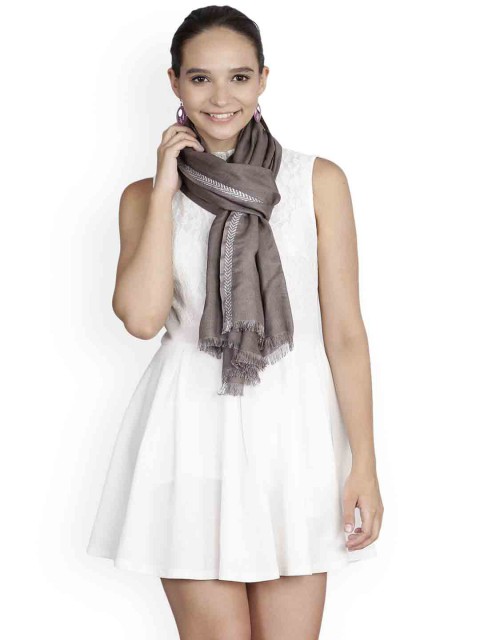 

FabSeasons Peach-Coloured Solid Scarf