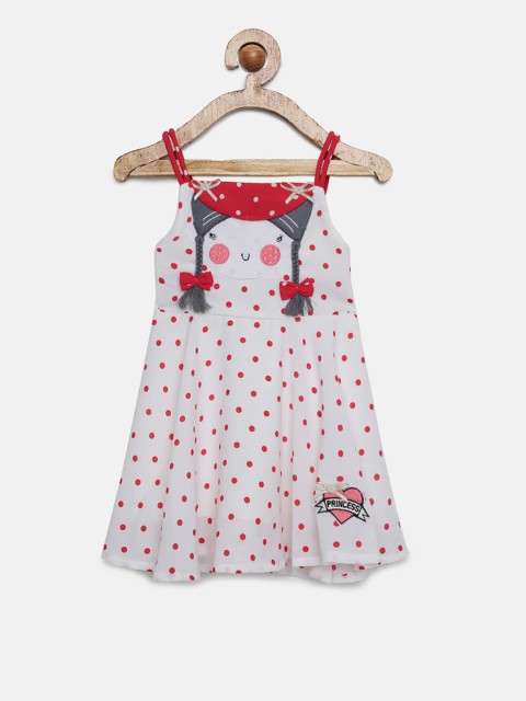 

Peppermint Girls Off-White Printed Fit and Flare Dress
