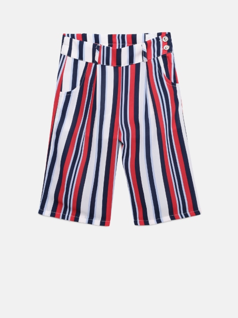 

Peppermint Girls Red & Black Striped Straight Palazzos