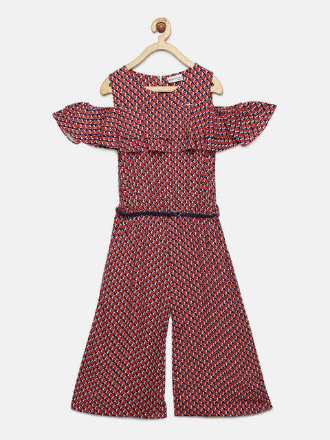 

Peppermint Red Printed Basic Jumpsuit