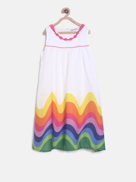 

Peppermint Girls Multicoloured Printed A-Line Dress, Multi