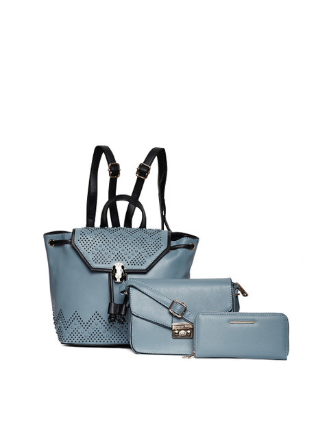 

Diana Korr Women Blue & Black Geometric Backpack