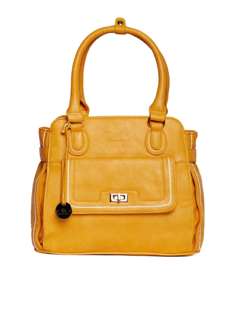 

Diana Korr Mustard Yellow Solid Handheld Bag