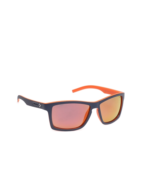 

Polaroid Unisex Rectangle Sunglasses 7009/S 9A5 57OZ, Red