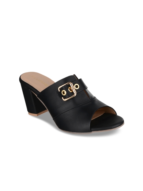 

SHUZ TOUCH Women Black Solid Sandals